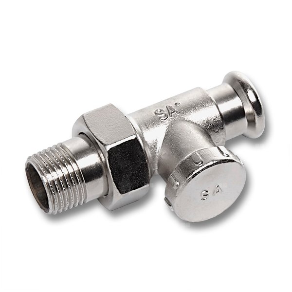 SANHA®-Press Heat MS-Ni Zawór powrotny grzejnikowy kątowy 15x1/2