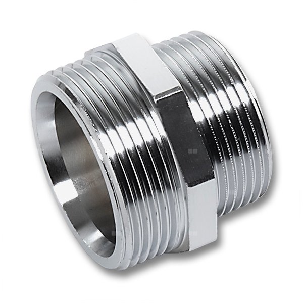 Nypel SANHA 531 redukcja, mosiądz (chromowanie) (chrom), 1/4'' x 1/8'' (GZ)