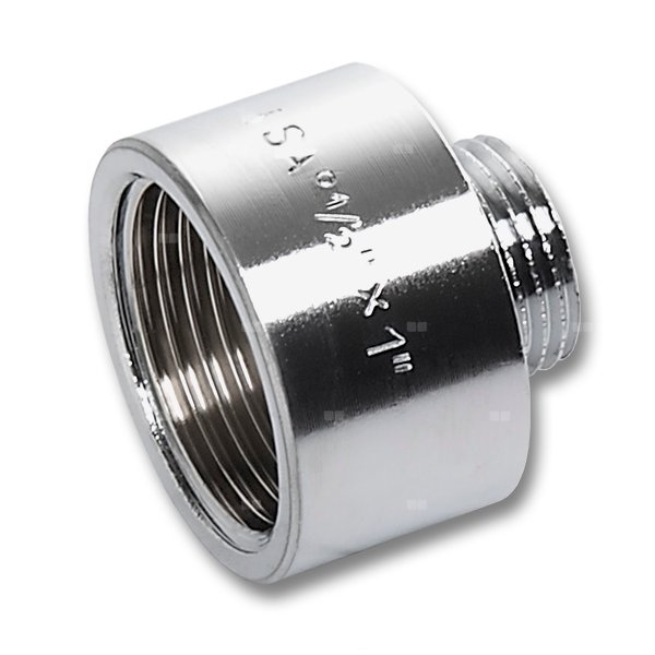 Przedłużka SANHA 542 redukcja, mosiądz (chrom), 1/2'' x 1'' (GZ x GW)