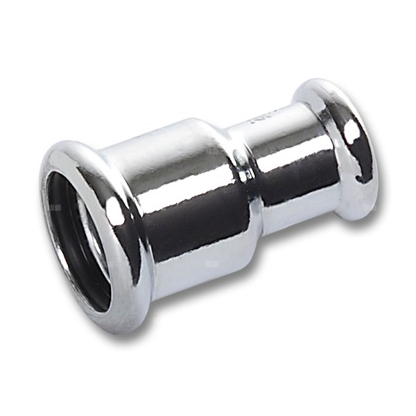 Mufa SANHA Press redukcja, Cu (chromowanie) (chrom), 28 mm x 22 mm (zw x zw)