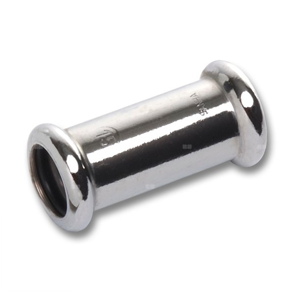 Mufa SANHA Press przesuwna, Cu (chromowanie) (chrom), 18 mm (zw x zw)