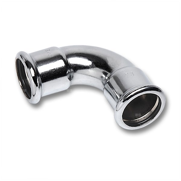 Łuk 90' SANHA Press, Cu (chromowanie) (chrom), 28 mm (zw x zw)