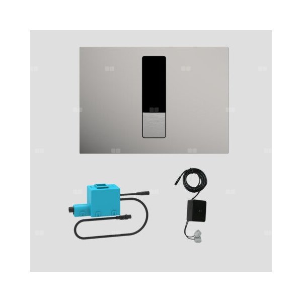 Przycisk elektroniczny INEO BRIGHT, stal szczotkowana