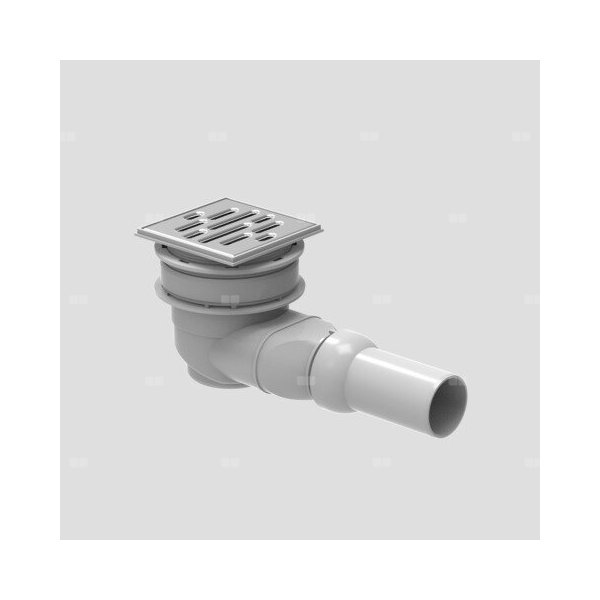 Syfon brodzikowy 823/BW kwadratowy chrom