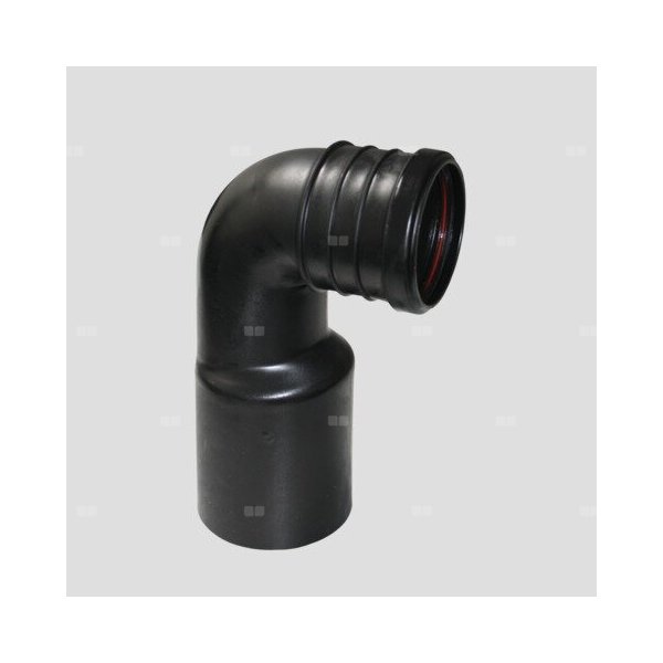 Kolano odpływowe PE WC DN90/DN110 90' trójstopniowe