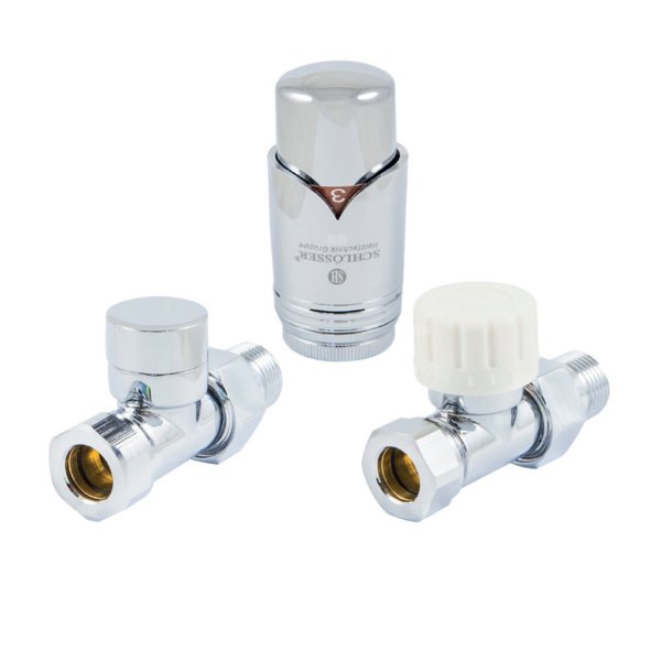 ZESTAW TERMOSTATYCZNY ELEGANT PROSTY ZŁĄCZKA CU 15x1 - CHROM