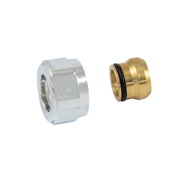 ZŁĄCZKA ZACISKOWA DO RURY Z MIEDZI GW M22x1,5 - 15x1 - CHROM