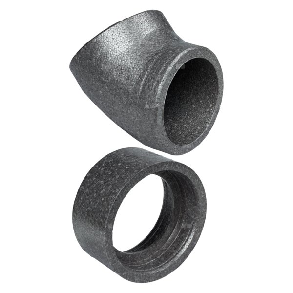 Kolano STYRO 45 st., średnica 180 mm, odporne na tworzenie kondensatu, grubość ścianki 15 mm LWF DRB 180-45 EPP