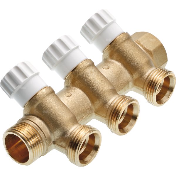 TECE Rozdzielacz do wody użytkowej z zaworem odcinającym 3 sekcyjny