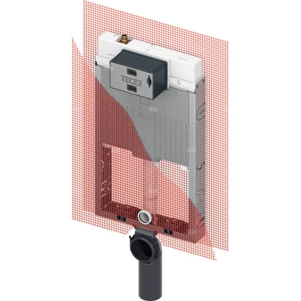 TECEbox - spłuczka podtynkowa Octa II, 8 cm do montażu toalet wiszących