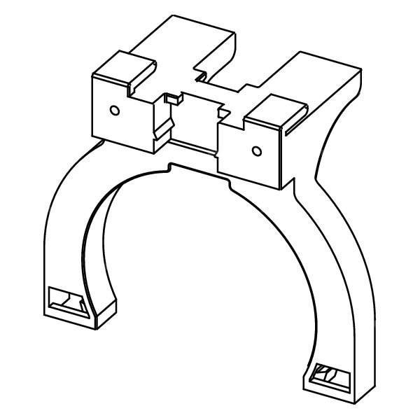 Uchwyt do kolana dopływowego i odpływowego TECE profil