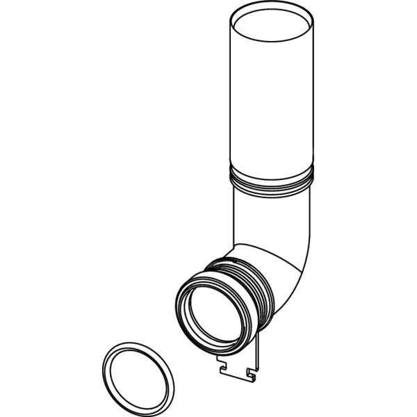 Kolano spustowe z uszczelką O-ring TECE profil
