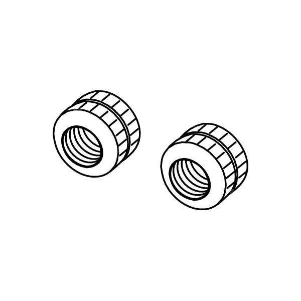 TECEone - Nakrętka radełkowana (2 x) do montażu ceramiki