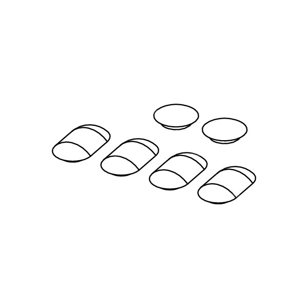 TECEneo - Zestaw wkładek amortyzujących do deski/pokrywy SLIM