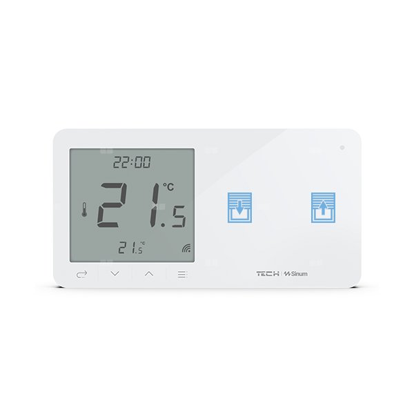 Regulator pokojowy + wyłącznik ROLET WZR-02P - PRAWA, komunikacja bezprzewodowa TECH WTP, kolor Biały