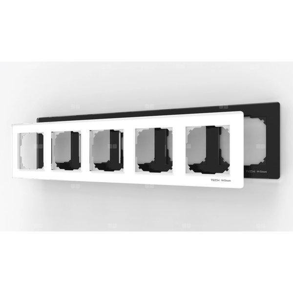 Ramka szklana pięciokrotna FG-05, kolor Biały