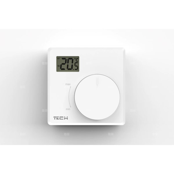T-P2.1z - Regulator pokojowy z pokrętłem i ekranem