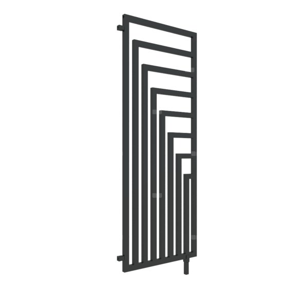 Grzejnik drabinkowy TERMA ANGUS DW, podłączenie ZX, wym. 1780 x 680 mm, kolor czarny jak kruk połysk RAL9005, moc 1116W