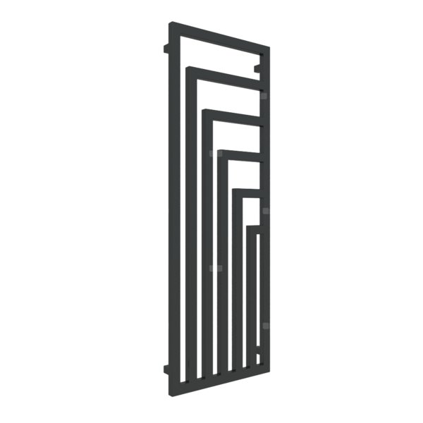 Grzejnik drabinkowy TERMA ANGUS V, podłączenie ZX, wym. 1460 x 520 mm, kolor nowy czarny krokodyl, moc 711W