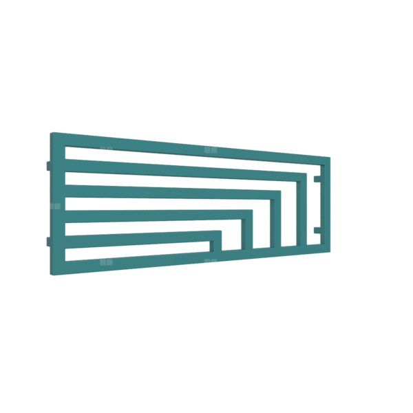 Grzejnik drabinkowy TERMA ANGUS H, podłączenie YP, wym. 440 x 1300 mm, kolor turkusowy morski RAL5021, moc 538W