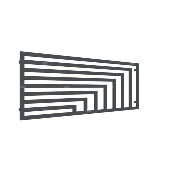 Grzejnik elektryczny TERMA ANGUS H 1780 x 680 mm, kolor metaliczny czarny, moc 1000 W, podłączenie E7, kabel prosty z wtyczką