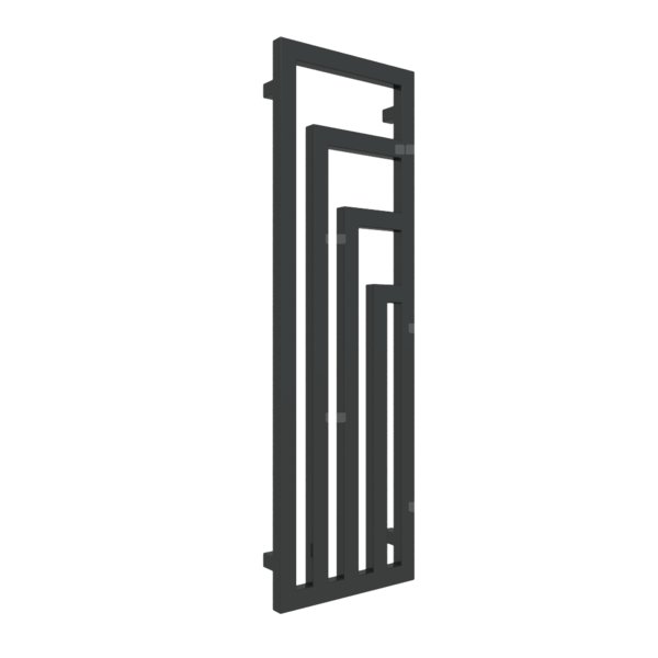 Grzejnik drabinkowy TERMA ANGUS V, podłączenie ZX, wym. 1140 x 360 mm, kolor nowy czarny krokodyl, moc 421W