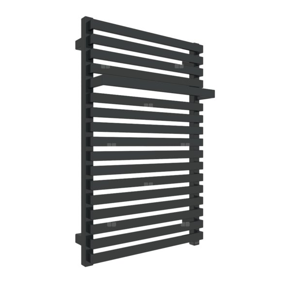 Grzejnik drabinkowy TERMA CITY ONE, podłączenie S8, wym. 780 x 500 mm, kolor czarny jak kruk mat RAL9005, moc 455W