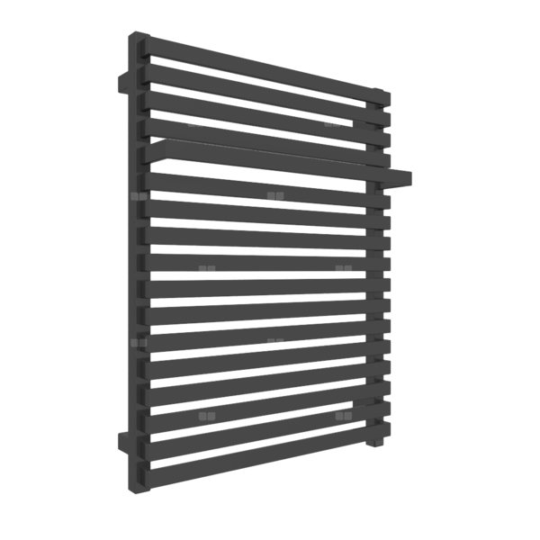 Grzejnik drabinkowy TERMA CITY ONE, podłączenie S1, wym. 780 x 600 mm, kolor czarny RAL9017, moc 541W