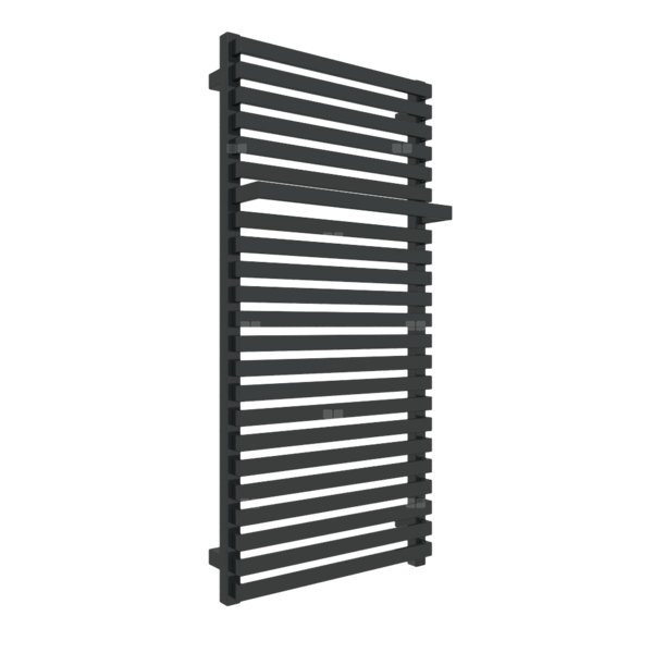 Grzejnik drabinkowy TERMA CITY ONE, podłączenie S1, wym. 1050 x 500 mm, kolor czarny jak kruk mat RAL9005, moc 600W