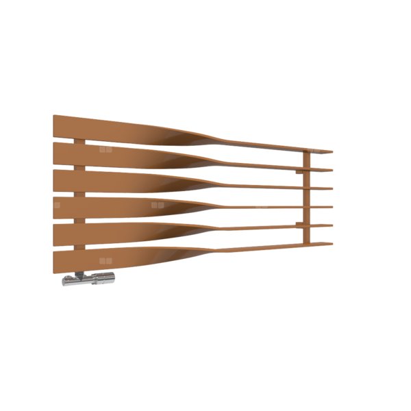 Grzejnik drabinkowy TERMA CYKLON H, podłączenie O1, wym. 495 x 1300 mm, kolor brązowy ochrowy RAL8001, moc 597W