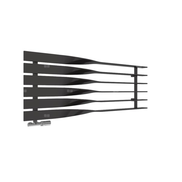 Grzejnik drabinkowy TERMA CYKLON H, podłączenie O1, wym. 495 x 1300 mm, kolor heban, moc 597W