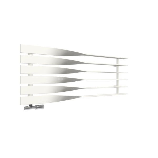 Grzejnik drabinkowy TERMA CYKLON H, podłączenie O1, wym. 495 x 1300 mm, kolor biały drogowy RAL9016, moc 597W