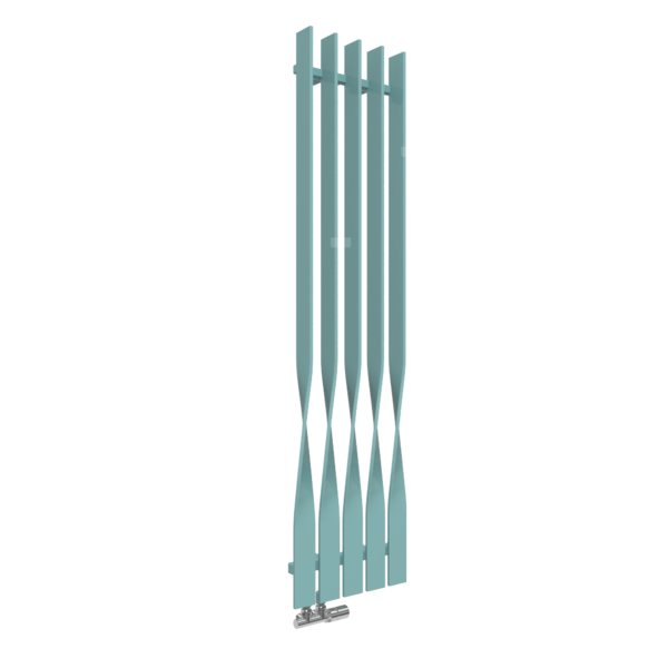 Grzejnik drabinkowy TERMA CYKLON V, podłączenie YL, wym. 1600 x 410 mm, kolor turkusowy pastelowy RAL6034, moc 704W