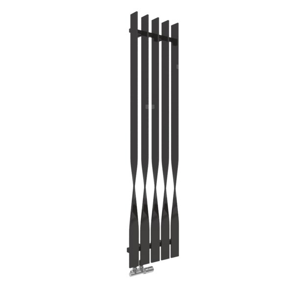 Grzejnik drabinkowy TERMA CYKLON V, podłączenie YL, wym. 1600 x 495 mm, kolor heban, moc 845W