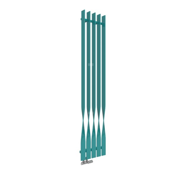 Grzejnik drabinkowy TERMA CYKLON V, podłączenie YL, wym. 1900 x 410 mm, kolor niebieski turkusowy RAL5018, moc 832W