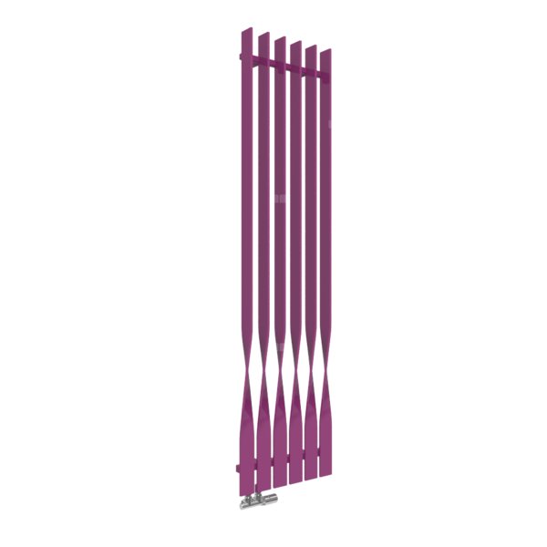 Grzejnik drabinkowy TERMA CYKLON V, podłączenie YP, wym. 1900 x 495 mm, kolor purpurowy drogowy soft RAL4006, moc 999W