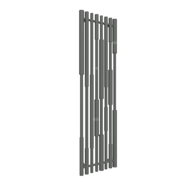 Grzejnik drabinkowy TERMA Cane, podłączenie ZX, wym. 1300 x 390 mm, kolor szary średni RAL9010, moc 569W