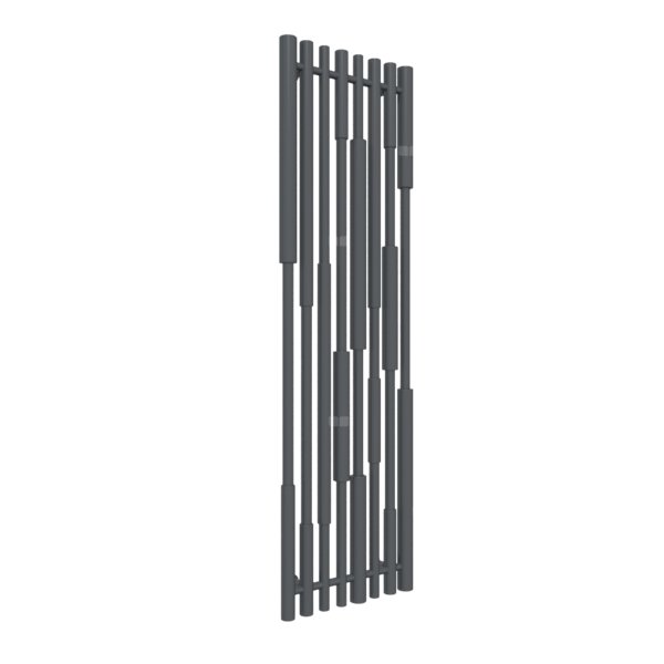 Grzejnik drabinkowy TERMA Cane, podłączenie ZX, wym. 1300 x 390 mm, kolor czarny anodowy, moc 569W