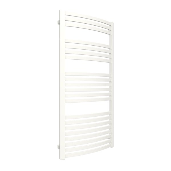 Grzejnik elektryczny TERMA DEXTER 600 x 1220 mm, kolor biały drogowy RAL9016, moc 800 W, podłączenie E1, kabel spiralny z wtyczką biały