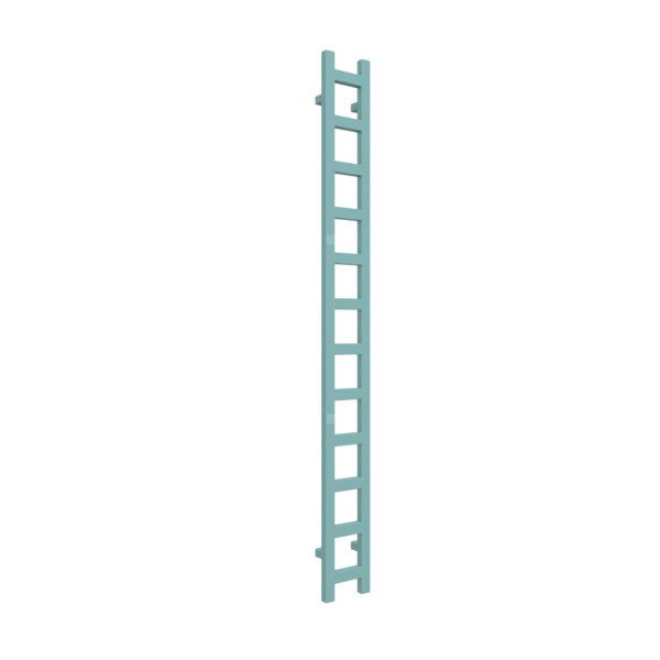 Grzejnik drabinkowy TERMA EASY, podłączenie SX, wym. 1920 x 200 mm, kolor turkusowy pastelowy RAL6034, moc 378W