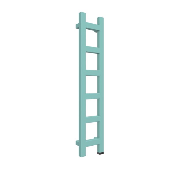 Grzejnik drabinkowy TERMA EASY ONE, podłączenie S1, wym. 960 x 200 mm, kolor zielony jasny RAL6027, moc 187W