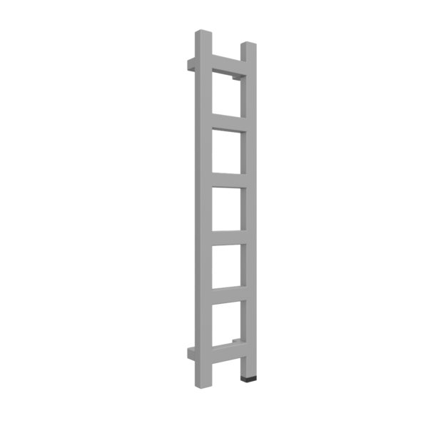 Grzejnik drabinkowy TERMA EASY ONE, podłączenie S8, wym. 960 x 200 mm, kolor szary sygnałowy RAL7004, moc 187W