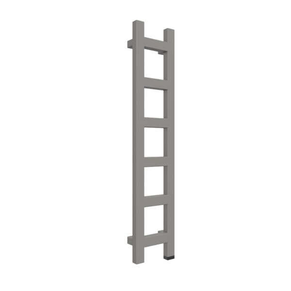 Grzejnik drabinkowy TERMA EASY ONE, podłączenie S8, wym. 960 x 200 mm, kolor grafit, moc 187W