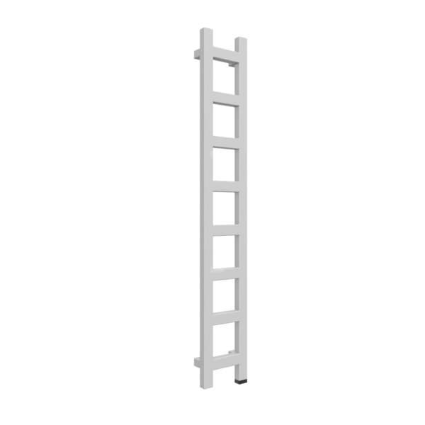 Grzejnik drabinkowy TERMA EASY ONE, podłączenie S8, wym. 1280 x 200 mm, kolor srebrny metalik, moc 251W