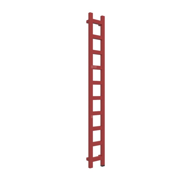 Grzejnik drabinkowy TERMA EASY ONE, podłączenie S8, wym. 1600 x 200 mm, kolor czerwony karminowy RAL3002, moc 314W