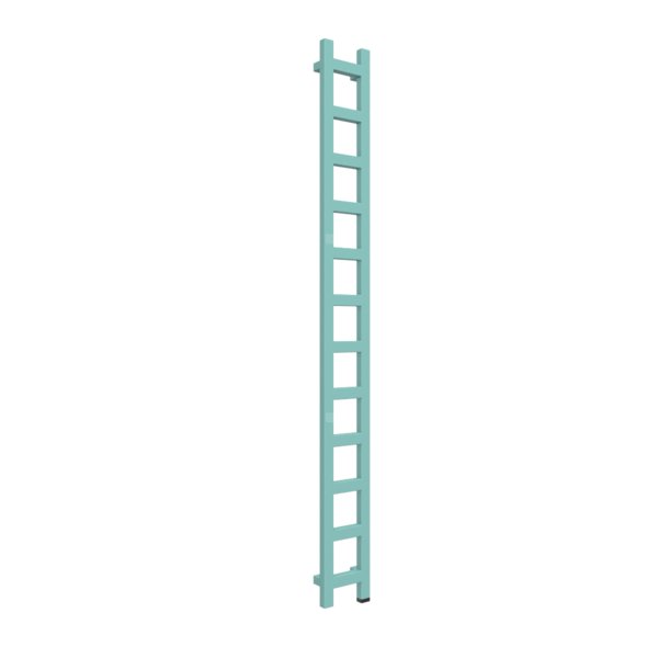 Grzejnik drabinkowy TERMA EASY ONE, podłączenie S8, wym. 1920 x 200 mm, kolor zielony jasny RAL6027, moc 378W