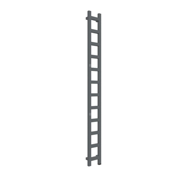 Grzejnik drabinkowy TERMA EASY ONE, podłączenie S8, wym. 1920 x 200 mm, kolor szary łupek RAL7015, moc 378W