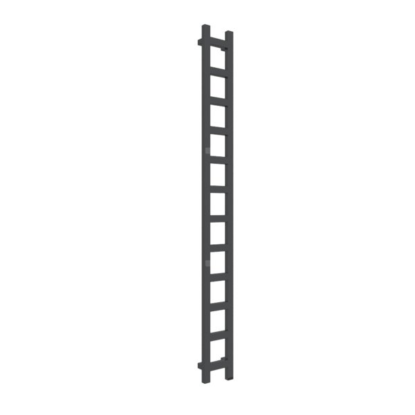 Grzejnik drabinkowy TERMA EASY ONE, podłączenie S1, wym. 1920 x 200 mm, kolor metaliczna czerń, moc 378W