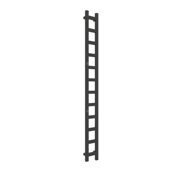 Grzejnik drabinkowy TERMA EASY ONE, podłączenie S8, wym. 1920 x 200 mm, kolor heban, moc 378W