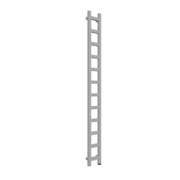 Grzejnik drabinkowy TERMA EASY ONE, podłączenie S1, wym. 1920 x 200 mm, kolor jasne aluminium metaliczny RAL9006, moc 378W